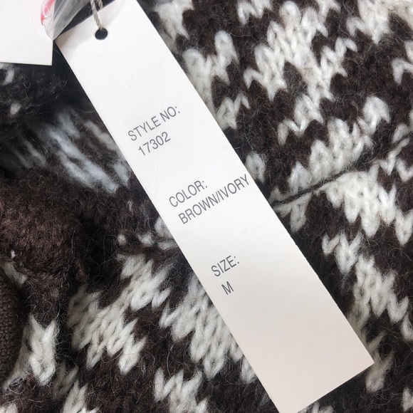 NWT Carducci sweater brown and white - Picture 10 of 15